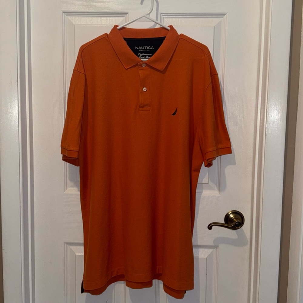 NAUTICA short sleeve polo size XXL in orange